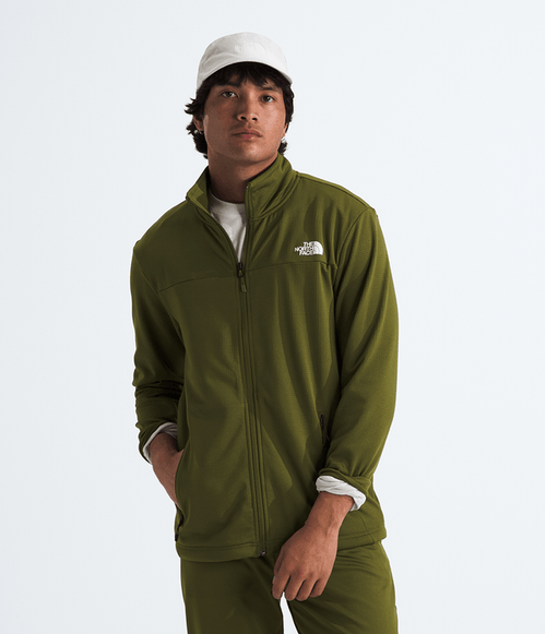 Fleece The North Face Herren Cedar Trail Grid Full Zip Forest Olive